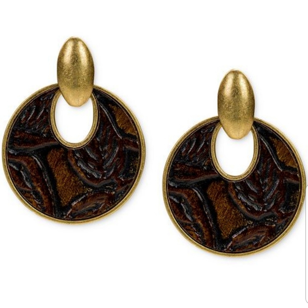 SOLD LAST ONE Patricia nash barkleaves earrings… - Picture 1 of 6